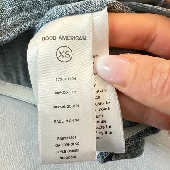 Good American Denim Corset Cropped Strapless Top NWT Women's XS Sculpted Seams - Picture 4 of 8